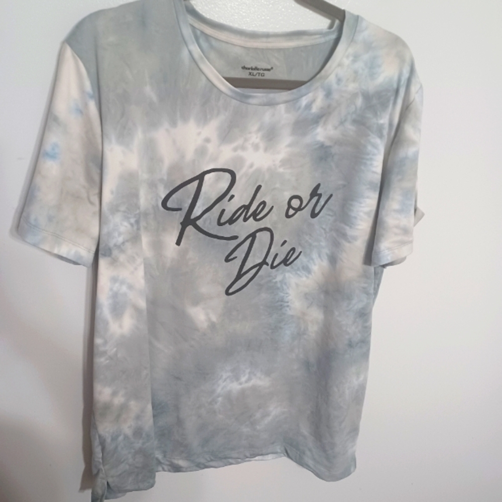 Charlotte Russe Ride or Die Tie-Dye Shirt W XL